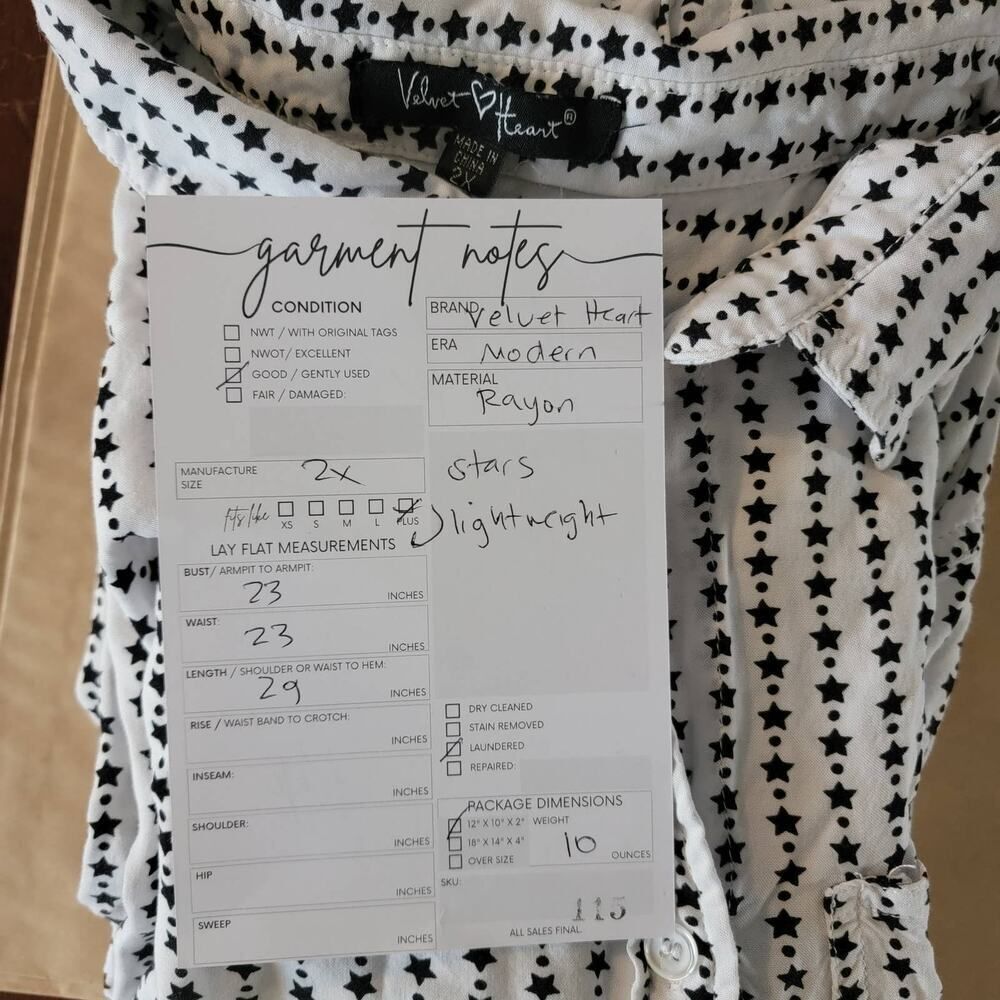 Star Striped Rayon Blouse - Picture 9 of 9